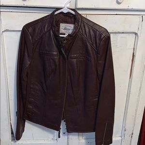 Bass faux leather jacket
